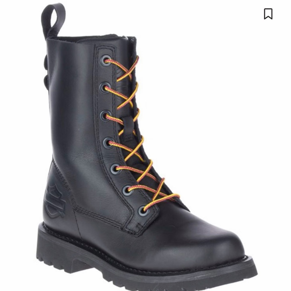 Harley Davidson Black Leather Boots Beason New Women’s 7 Moto